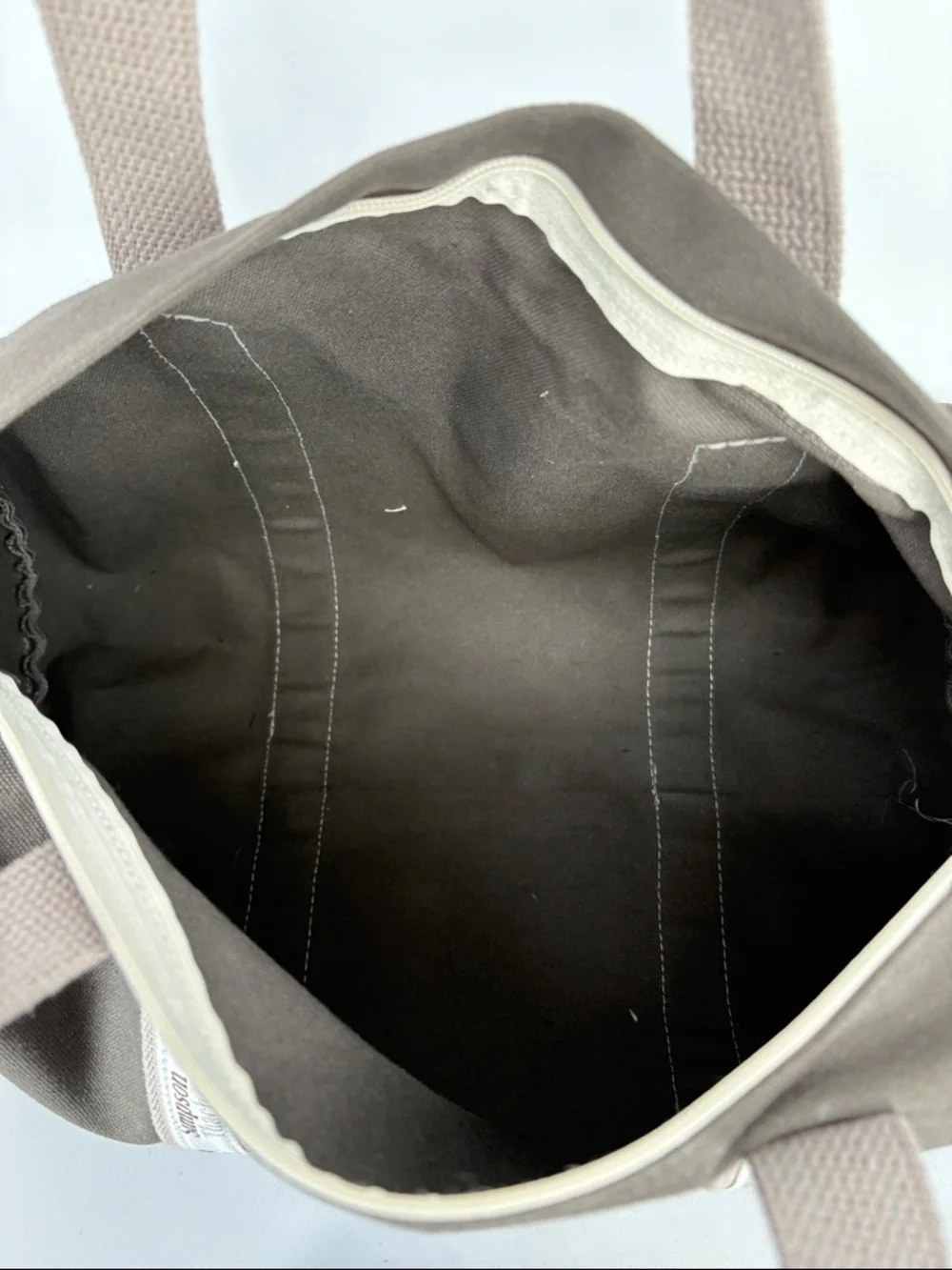 👜 Grey cotton Canvas Duffel Bag
